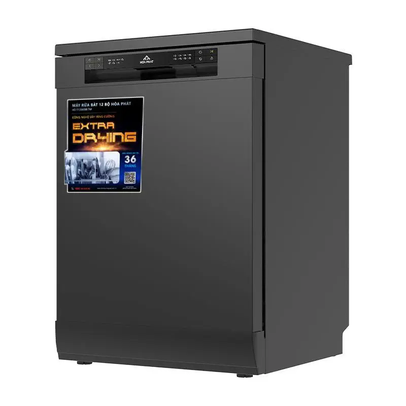 [Tặng Viên rửa] Máy rửa chén bát 12 bộ Hòa Phát HD F1206EBB.TM, Sấy tăng cường EXTRA DRYING, 6 chế độ rửa - Bảo hành tại nhà 36 tháng | BigBuy360 - bigbuy360.vn