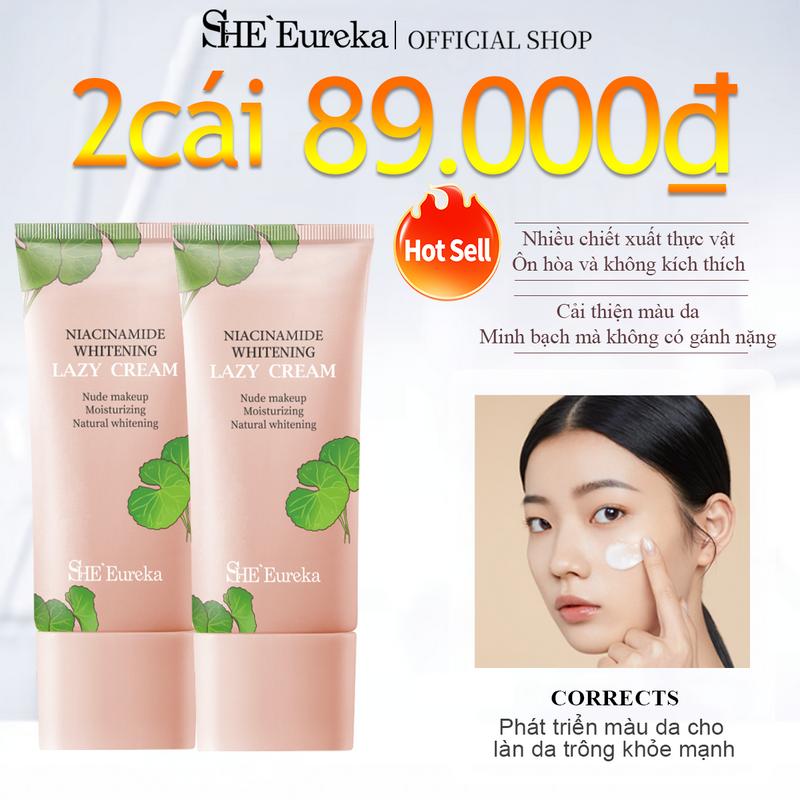  【2PCS 89.000₫   SHE Eureka 35g kem lười chiết xuất rau má cải thiện tức thì làn da xỉn màu cho nam và nữ Thích hợp cho mặt và cơ thể 
