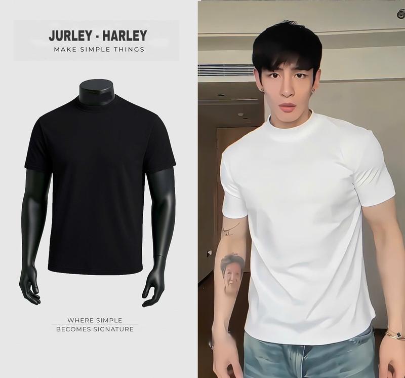  Áo Thun Clean Fit Nam Nữ Form Hiện Đại Cổ Tròn JURLEY N01 