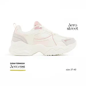 Aerostreet 37-40 Callie Natural Peach Merah Muda - Sepatu Sneakers Wanita