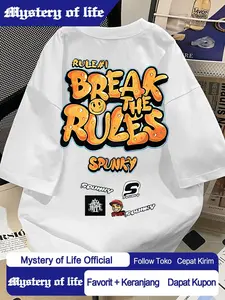 T-Shirt Motif Trendy – Bahan Tebal, Adem & Nyaman Dipakai Seharian 100% Katun