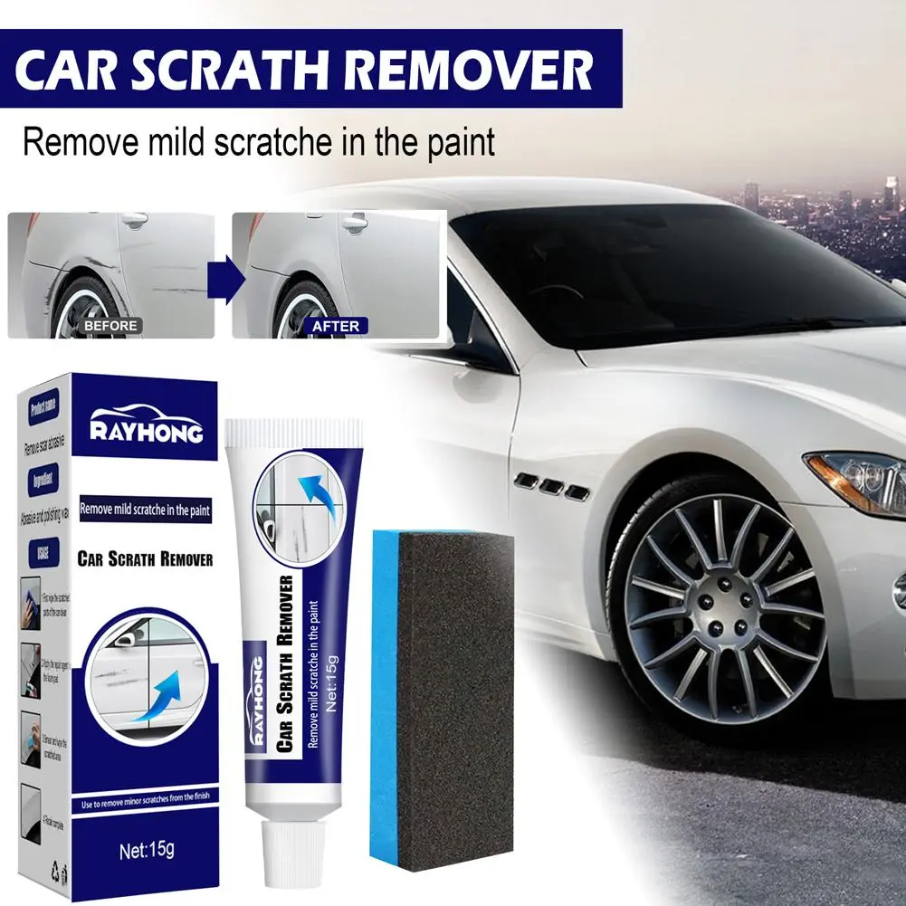 Car Scratch Remover, Scratch Removal Abrasive, Paint Polish With Sponge