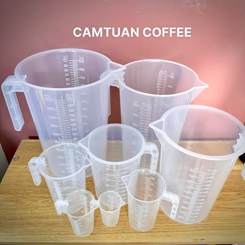 Ca đong định lượng pha chế dày dặn, chắc chắn dung tích 50ML, 100ML, 250ML,…