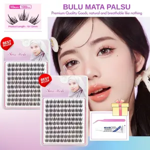 BBulu Mata 3 Langkah - Praktis Banget! Sudah termasuk Lem + Penjepit. Cocok untuk pemula!