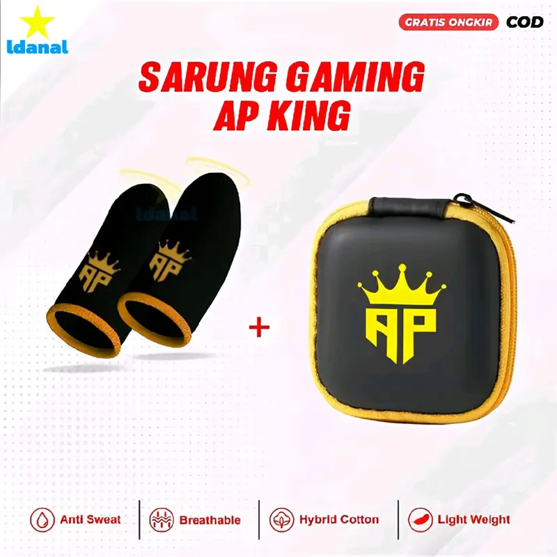 Sarung Jempol AP KING bang andra st sarung jempol game ff mlbb free BOX Pouch Dompet AP KING 0