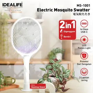IDEALIFE - Electric Mosquito Swatter - Raket Nyamuk - MS-1001