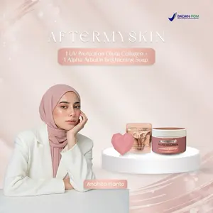 (GLOWING SET) 1 Pcs UV WHITENING BOOSTER Gluta AFTERMYSKIN + 1 Pcs SABUN ALPHA ARBUTIN