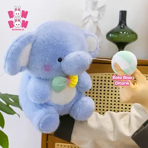 Mainan Boneka Gajah Bayi Elephant With Ball Plush Pillow Cushion Mainan Bantal Bisa Ditarik Peluk Anak Stuffed Doll