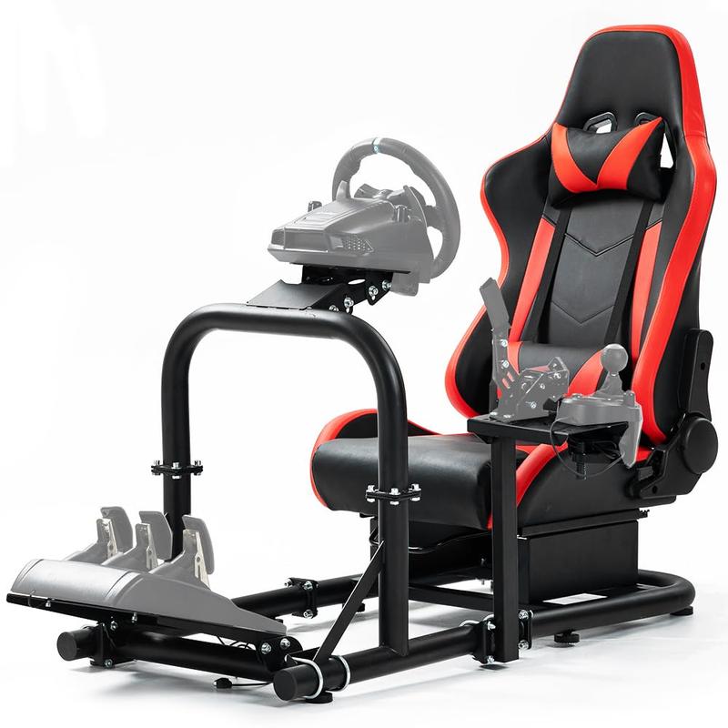 TikTok Shop: Supllueer Racing Simulator Cockpit with Red Playseat Upright  Stable Pro fit for Logitech G29 G920 G923, Thrustmaster T300RS T500,  Fanatec, Sim Racing Cockpit without Wheel Pedal Shifter