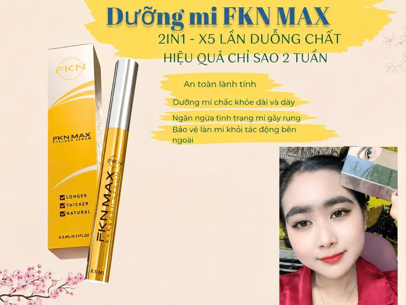 1 DƯỠNG MI FKN MAX PHIÊN BẢN NÂNG CẤP 2IN1 DUNG TÍCH 6.5ML nuôi dưỡng chân mi…