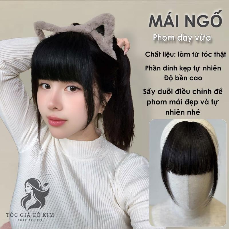 Tóc giả mái ngố phom dày vừa << giúp bạn gái thêm trẻ trung, xinh đẹp