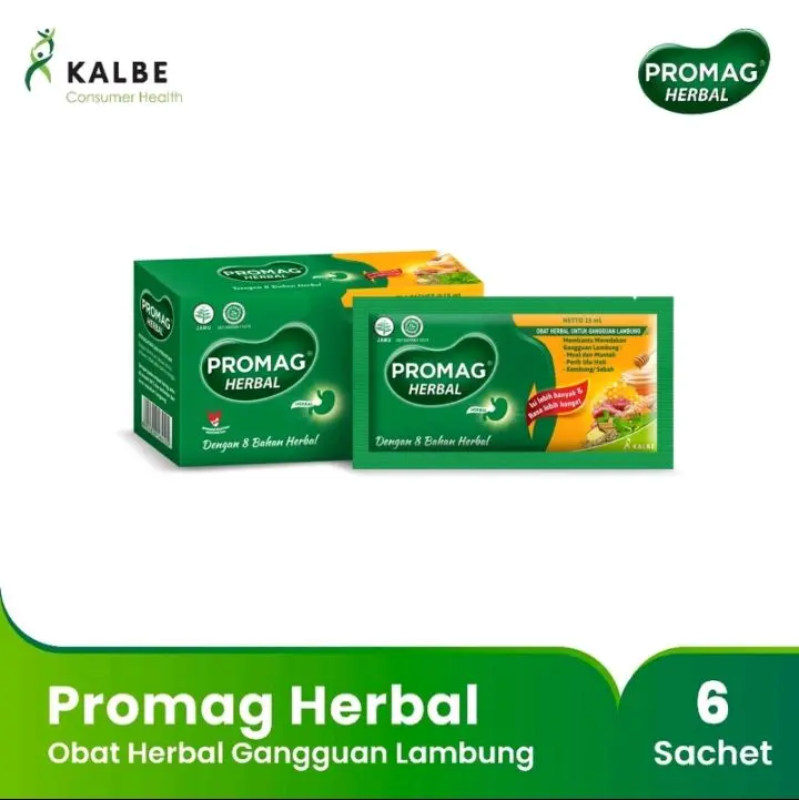 Promag Herbal | Obat Herbal Gangguan Lambung 1 box isi 6 sachet