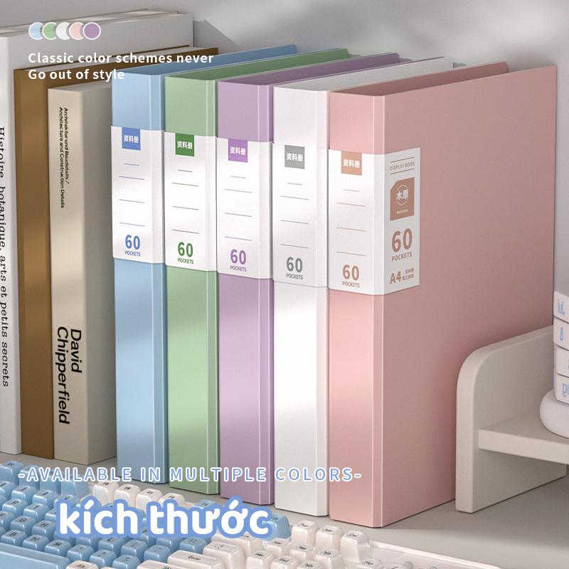  M.Y-File lá A4 đựng tài liệu nhiều ngăn Tệp đựng tài liệu 30 60 lá chất liệu PP cao cấp chống nước bám bẩn thiết kế tiện lợi cho văn phòng 