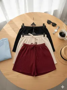 PROMO PAKET HEMAT ISI 3 cewek celana pendek goel goel knit hornet
