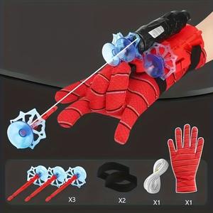スパイダーシューティングリストレストイ、1セットのスパイダーウェブシューター、創造的なコスプレ用おもちゃ、男の子と女の子のための面白い教育用おもちゃ
