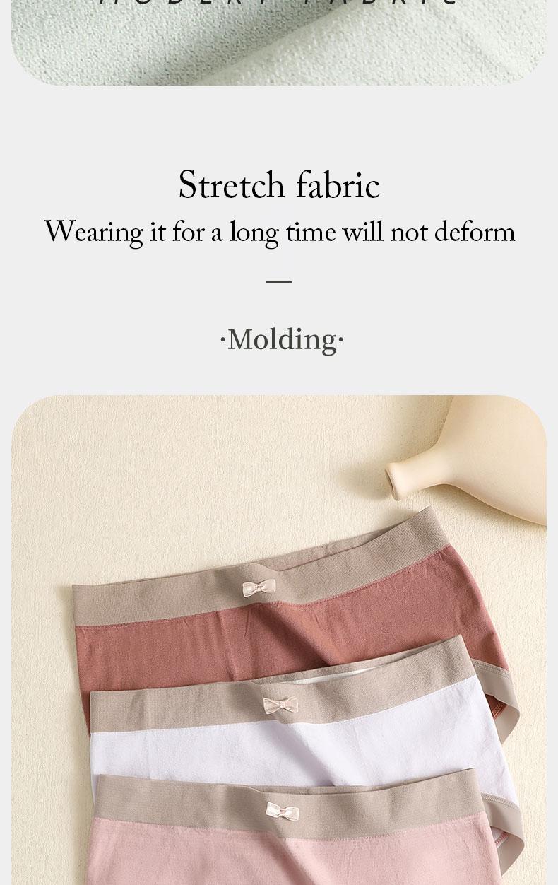 Product Introduction of "Spandex Fabric" Mid waist seamless bow, comfortable and breathable women's antibacterial and hip lifting elastic pants 059 4