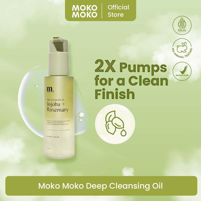 Gambar Moko Moko Jojoba + Rosemary Deep Cleansing Oil Pembersih Wajah Sensitive Skin Friendly 120ml - Cleansing Oil dari Moko Moko Official Kota Administrasi Jakarta Pusat Tokopedia
