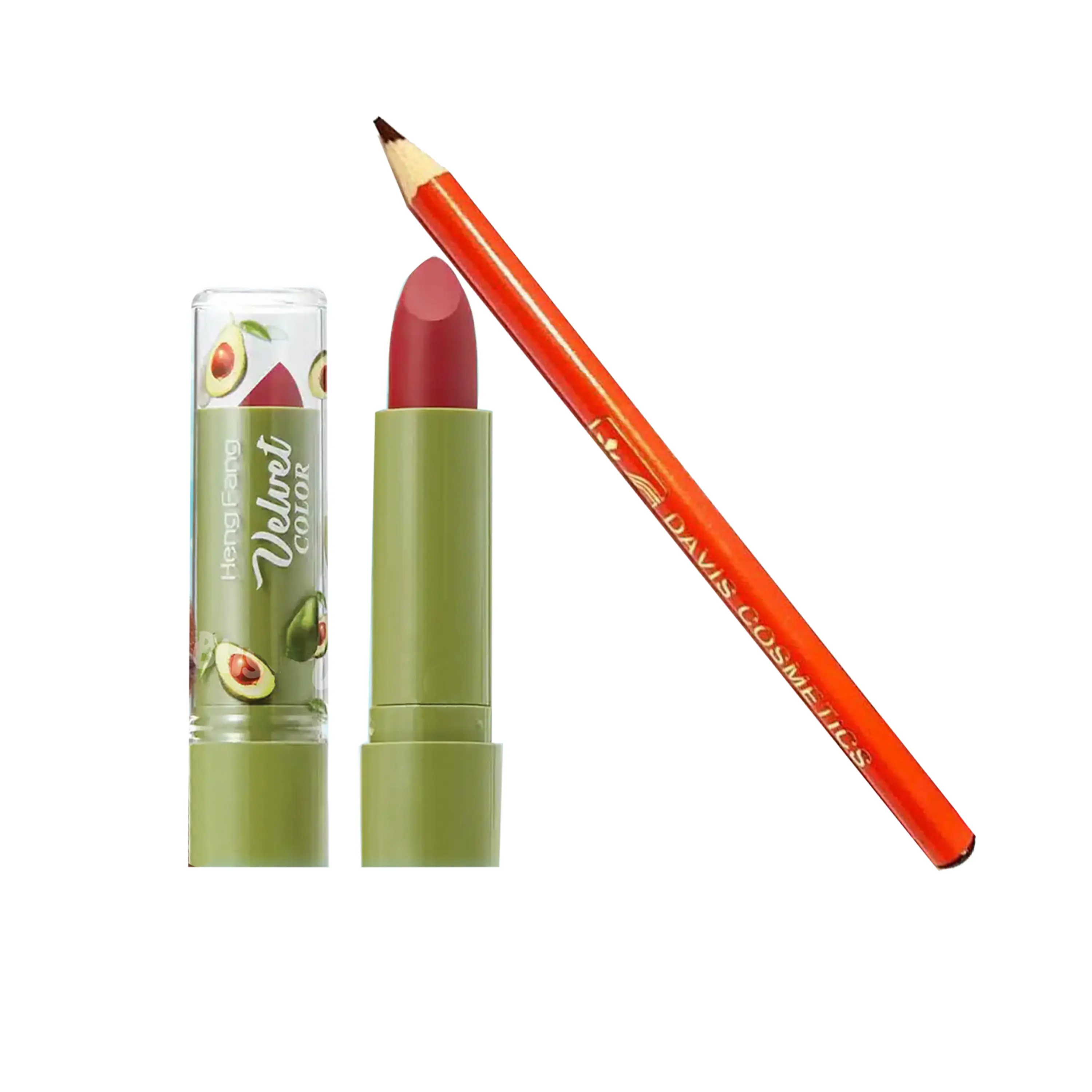 Paket Hasaya Gril Avocado Lipstick Plus Pensil Alis Davis Coklat