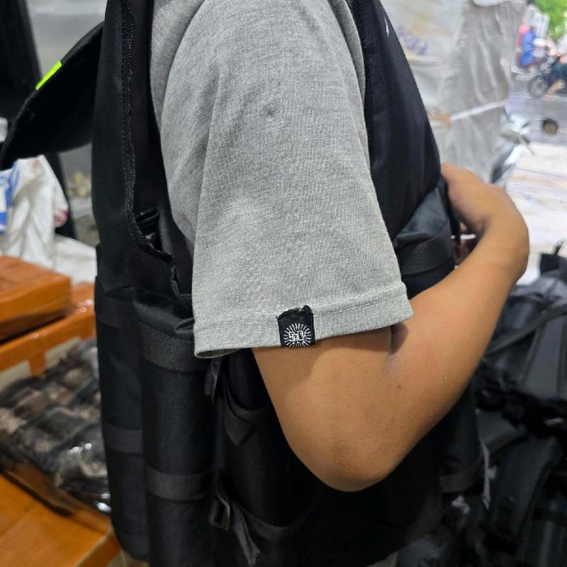 Baju pelampung hitam kombinasi merah/orange up 90kg 6