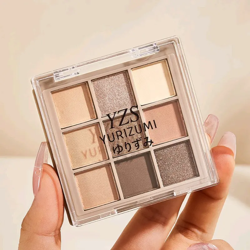 YZS Eyeshadow Pallete 9 Warna Eyeshadow Shimmer Perona Mata Matte Tahan Air 6