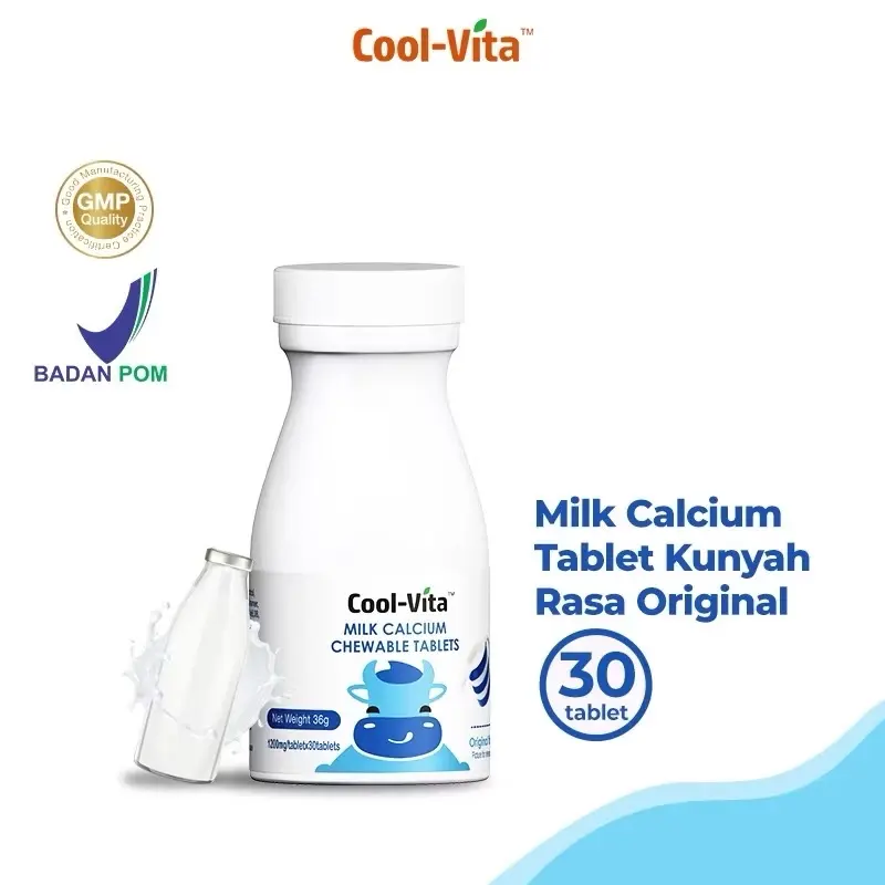 [DAPAT 3] Coolvita 2 Botol Milk Calcium Chewable + 1 Botol Multivitamin Chewable Orange 1