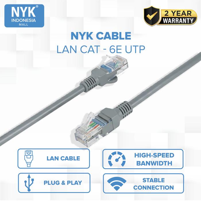 Gambar NYK Kabel lan internet 40 meter cat 6 dari NYK Indonesia Kota Administrasi Jakarta Pusat Tokopedia