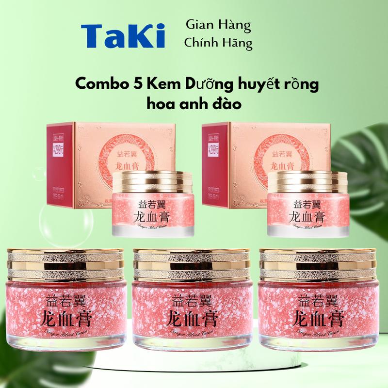  COMBO 5 HỘP KEM DƯỠNG DA ANH ĐÀO TINH CHẤT HUYẾT RỒNG CHĂM SÓC DA CHO CẢ NAM VÀ NỮ TẠI NHÀ Moisturizers & Mists Skincare Làm Đẹp Da Women Dưỡng Ẩm Da kem taitao kem trắng mặt kem lườikemnang  tone 