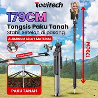Gambar Touitech Tongsis 179cm Pasak Paku Pasir Tanah Remote Bluetooth Anti Badai 4 Kaki Kokoh Alluminium JM179 - JM179 179cm - Black dari Touitech.Indonesia Kota Administrasi Jakarta Barat 1 Tokopedia