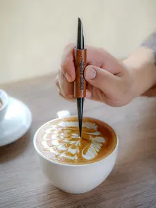 MHW-3BOMBER Coffee Latte Art Needle 152mm-Black Red Rosewood / Needle Latte Art jarum kopi stainless steel pen cappucino kopi stencil needle pen dekorasi kopi barista espresso presisi premium berkualitas original MHW3BOMBER