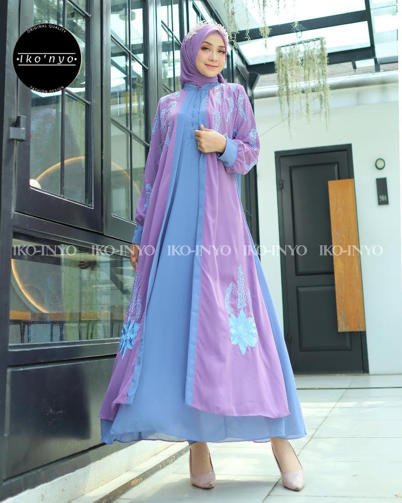 Product Introduction of Gamis terbaru                                             mat ceruti premium                                                  bordir 8