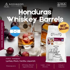 Baru Honduras Whiskey Barrels Coffee Filter Manual Brew V60 - Sarangopi Coffee Beans