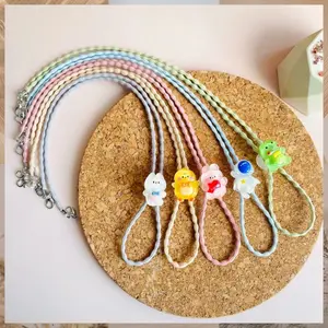 Strap Masker Karakter Labubu  2in1 Konektor Headloop Tali Masker Kalung Masker Aksesoris Masker Strap Masker 2in1|Padi Besi Clay Pastel|Kalung Makser Kalung Masker Hijab Elastis Stretchy Tali masker Kalung Strap
