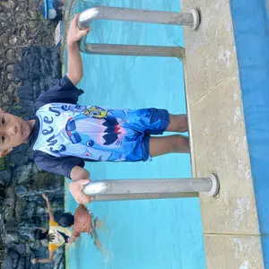 Baju Renang Anak Usia 3-10 Tahun Lengan Pendek Karakter Beruang Dino Swimsuit