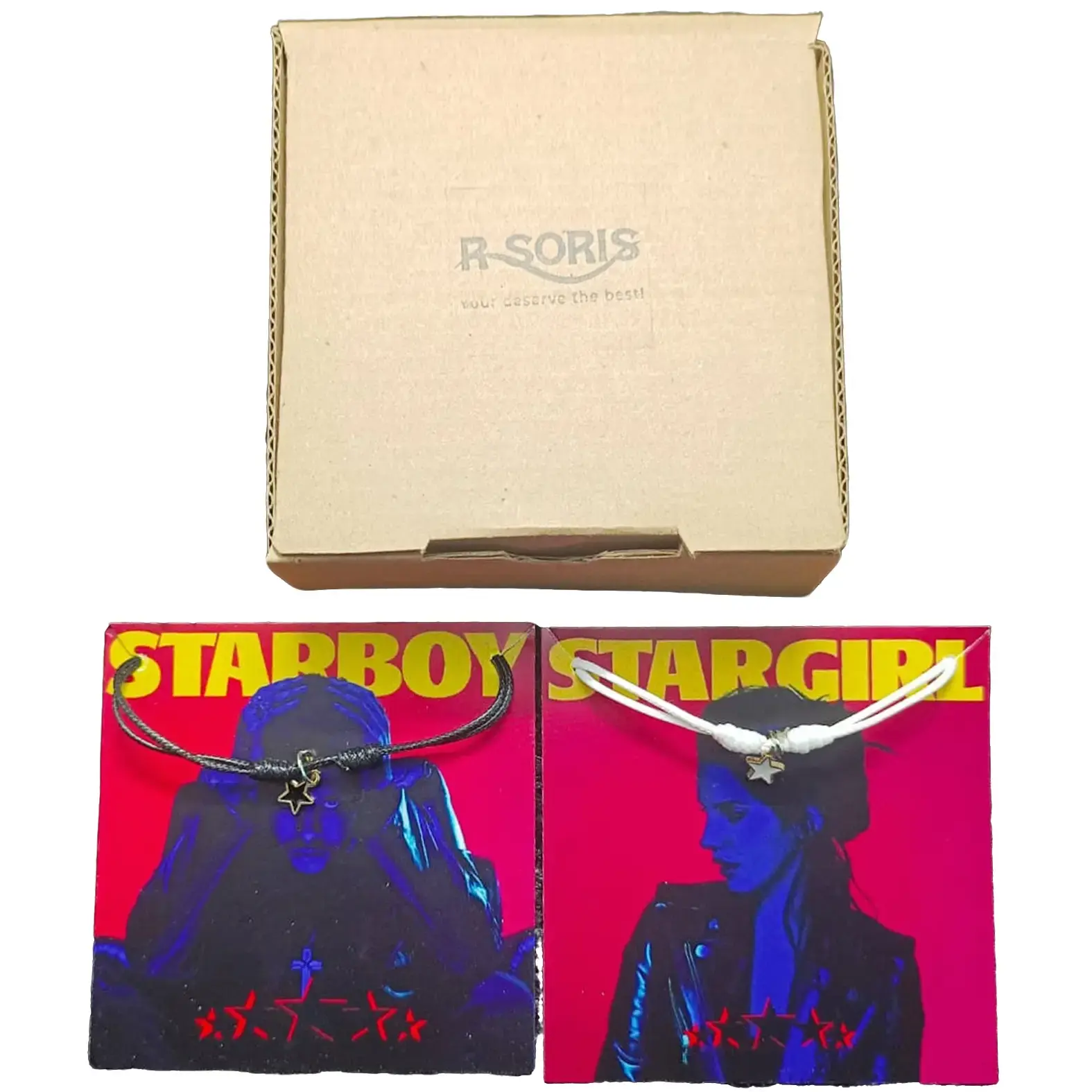 R'SORIS - Gelang Pasangan Couple Starboy and Stargirl viral harian tali kulit korea ldr bracelet Hadiah Manik