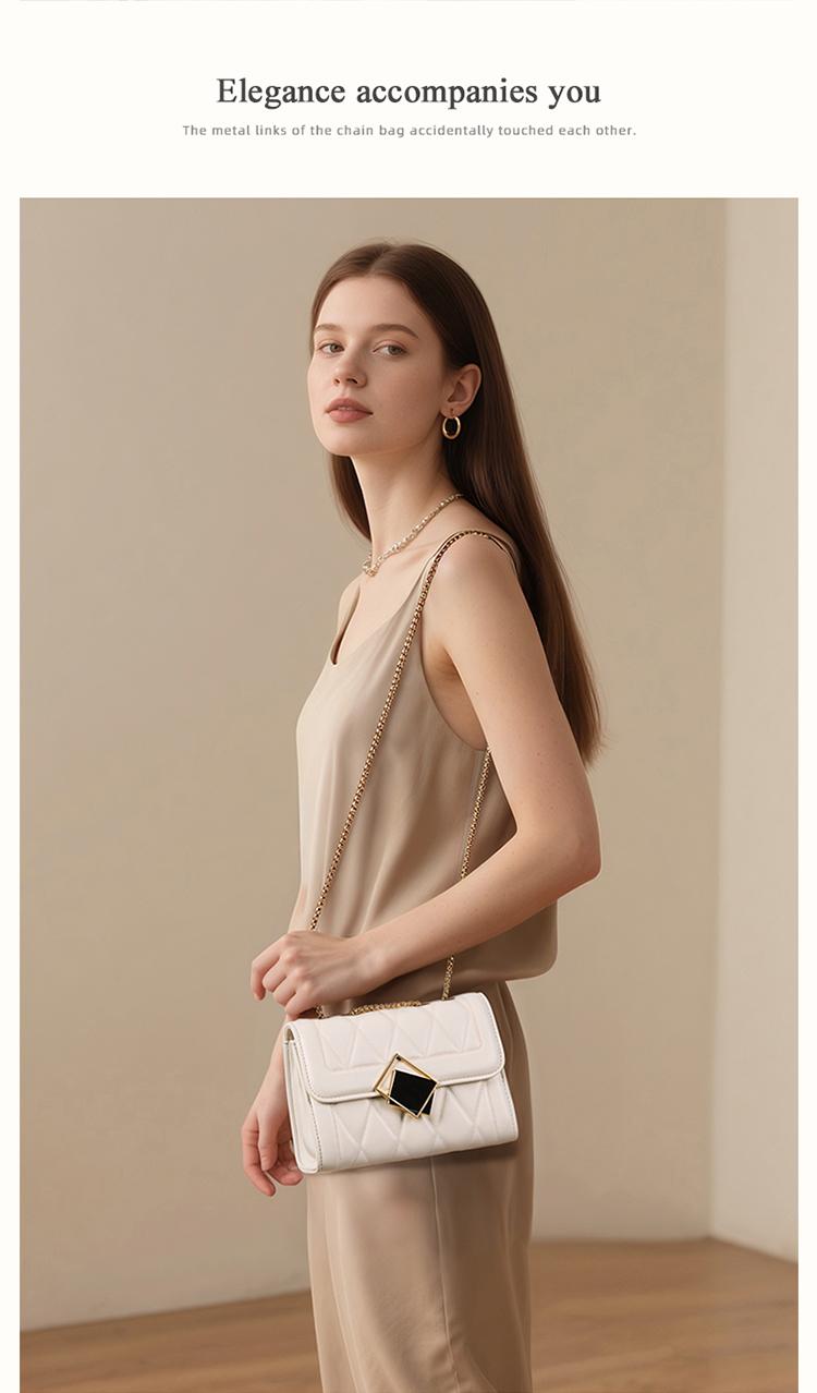 NALANDU Tas Rantai Wanita ELEGAN [Multiway] - Tas Selempang Bahu Trendy, Kulit PU Berkualitas, Tas Kempyeng Modis