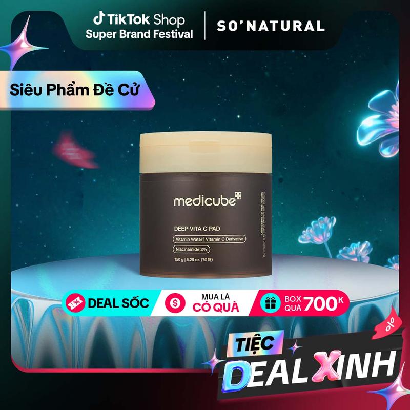 [155G] Toner Hỗ Trợ Trắng Da Medicube Deep Vita C Pad 70 Miếng
