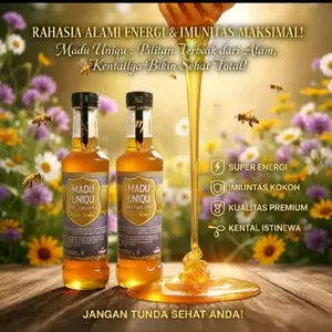 Madu UNIQU Beli 1 Gratis 1 Kemasan Premium 500gr Multiflora 2 Botol