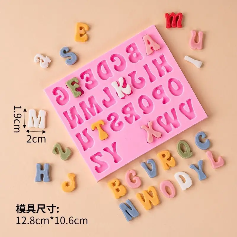 Cetakan Silicone Huruf Alphabet / Cetakan Silikon Abjad / Cetakan Coklat 1