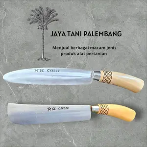 Pisau Deres Aren Baja Asli dengan Gagang Kayu Natural dan Kualitas Terbaik untuk Pertanian