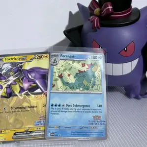 Toxtricity ex SVP 215 Promo - Pokemon Illustration Contest 2024 Stamp & Pokemon TCG Illustration Contest 2024 Promo SVP 213,214,215 Feraligatr Pikachu