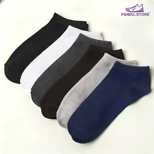 Kaos Kaki Random Warna dan Ukuran Pria Wanita Dewasa 1 Pasang Unisex Katun Unisex Panjang Motif Cowok Pendek Garis Semata