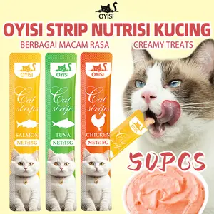 10pcs/50pcs Makanan Kucing Basah/ Wetfood Cemilan Stik/ Pet Strip Kucing