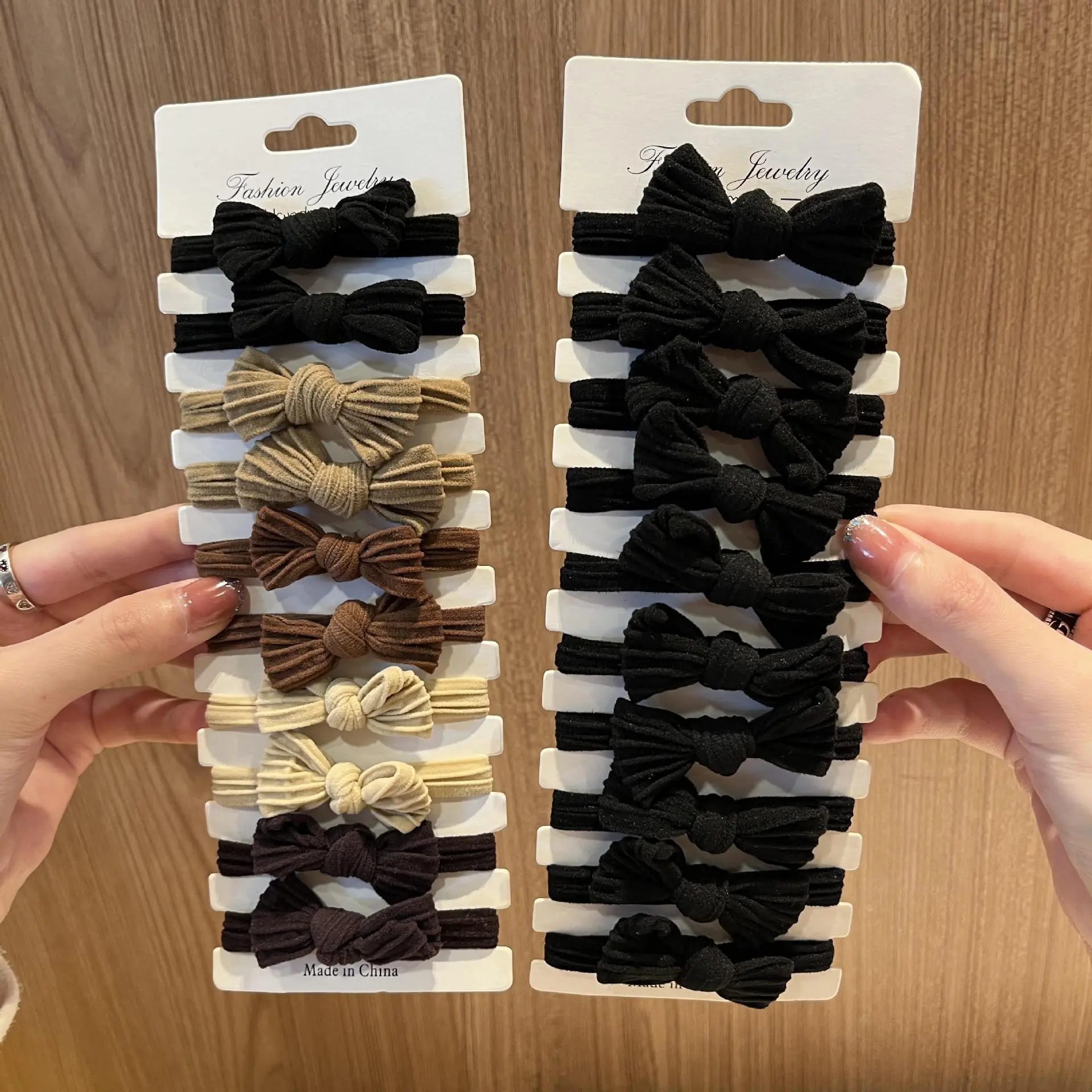 Simple bowknot widening head rope large intestine hair ring all-match does not hurt hair high elastic hair rope rubber band bold female