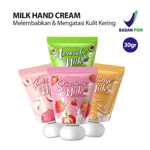 BPOM Kormesic Krim Pelembab Tangan Hand Cream Fruit Milk Extract Moisturizing Care 30g