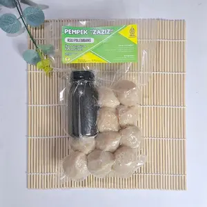 PEMPEK ZAZIZ Pempek Adaan 10 Pcs + Cuko, 100% Ikan Tenggiri & Kakap Super Asli Palembang
