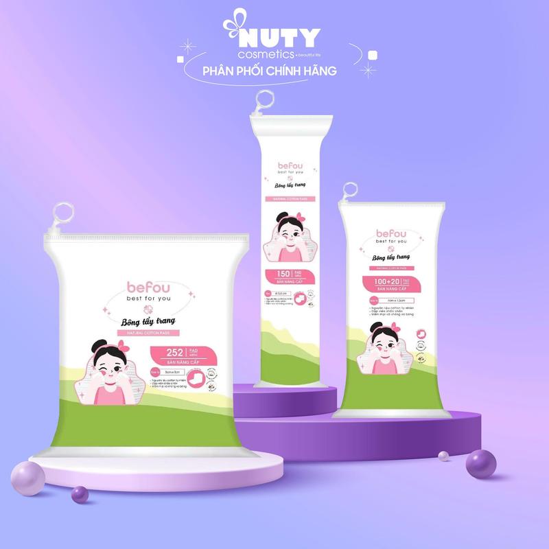   Mẫu Mới  Bông Tẩy Trang Befou Best For You Natural Cotton Pad  120 150 252 miếng  