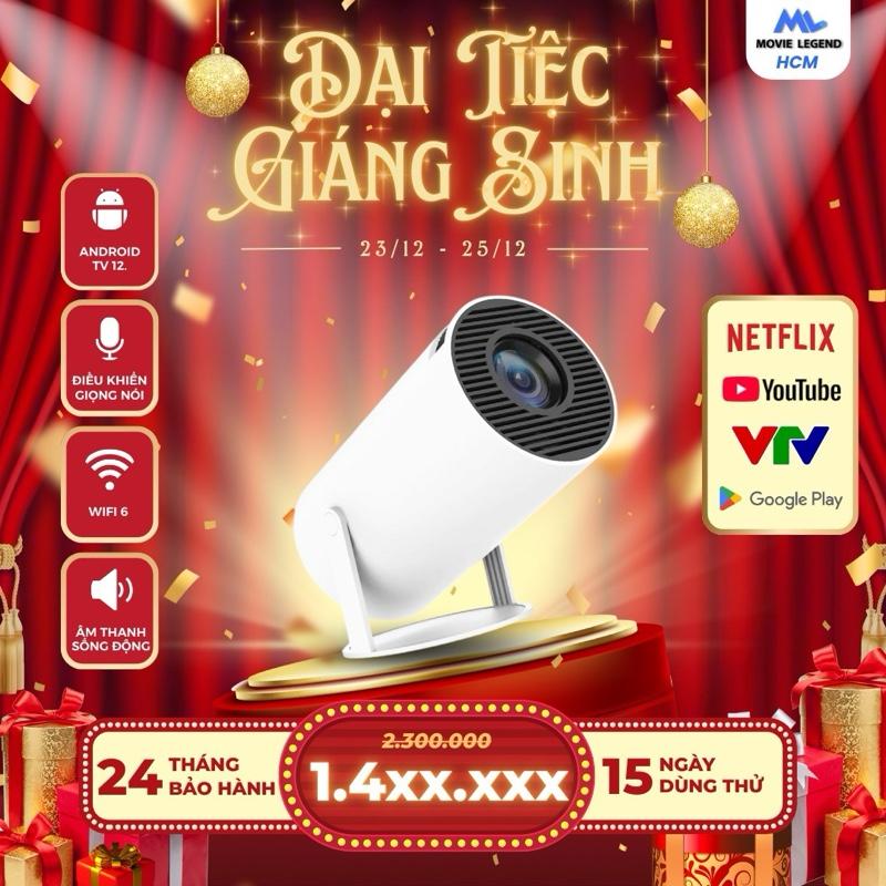   HCM1  Tặng Màn  Máy Chiếu Mini S6 - Máy Chiếu Movie Legend - Hỗ Trợ Full HD  Hệ Điều Hành Android 12 máy  chiếu Projector HCM - SG 