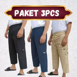 Paket 4Pcs Celana Pangsi Sirwal Pria Dewasa Muslim