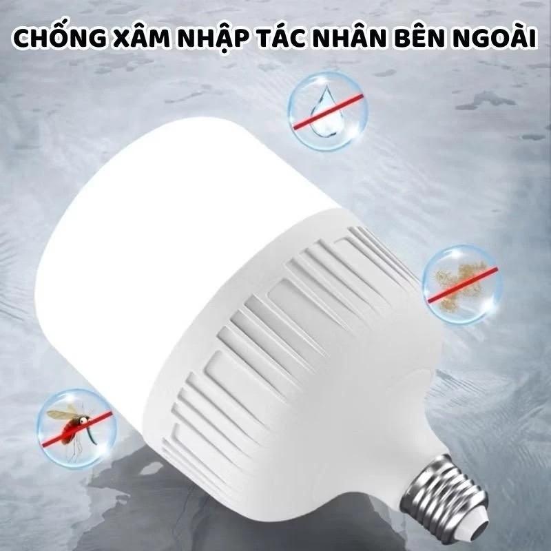 Bóng Đèn Led 50w Bulb trụ nhôm nhựa, nhôm đúc.