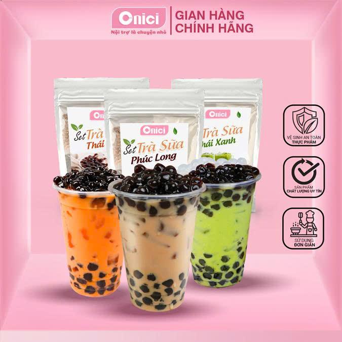  SET DÙNG THỬ trà sữa phúc long thái xanh thái đỏ 5-7 ly Bếp Của Mẹ ONICI set nguyên liệu trà sữa 